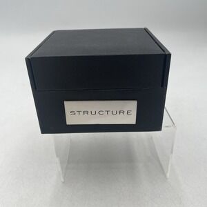 STRUCTURE Analog Quartz MEN'S WATCH Black Strap Silver Tone Dial SR626SW